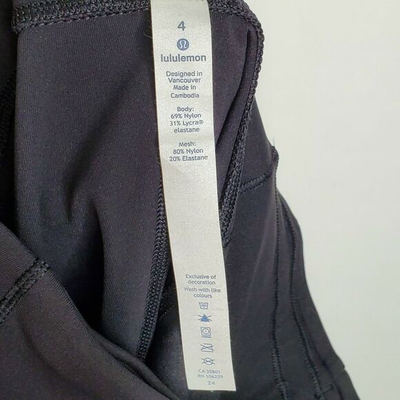 Lululemon Speed Up 21" Crop Leggings 4 Black - Picture 7 of 9